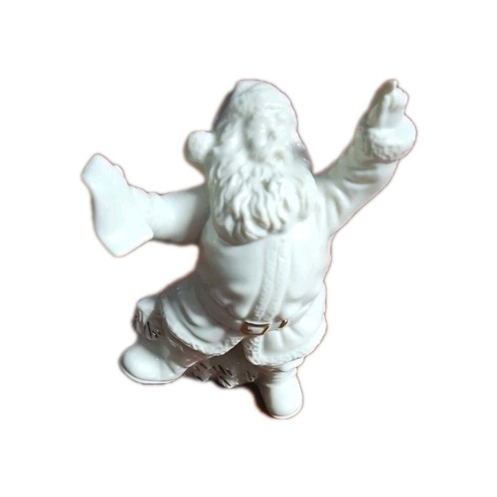 Lenox Santa Claus Figurine Classic Ivory Gold Trim Christmas List 2000 Series